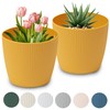 PECZEKO Matte Flower Pot, Plastic Planter, Decorative Pot for Large