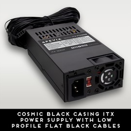 Apevia ITX-AP300W Mini-ITX/Flex ATX / 1U 300W for POS AIO System Desktop Gaming Server Small Form Factor (Flex ITX) Computer Power Supply