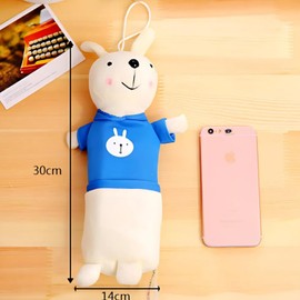 XIANFANG Plush Bunny Cosmetic Bag with Large Capacity, Soft and Durable Organizer for Makeup and Travel for Women, B