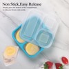 BECOKIT BPA-Free Silicone Freezer Molds, Leak Proof Stackable,1/2-Cup and 1-Cup
