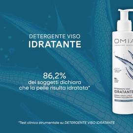 Omia Idrophilia, Detergente Viso Idratante per Pelli Normali, Rimuove Make-Up e Protegge la Barriera Cutanea, per Viso e Occhi, Formula Vegana, 200 ml