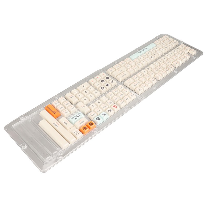 Keyboard Keycaps Orange Blue Beige 128 Keys PBT Theme XDA
