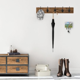 Caroline's Treasures PRS4042TH68 Peacock on Garden Fence Leash or Key Holder, Wall Hooks, Key Hooks Holder, Coat Rack Wall Mount, Coat Hooks, Hooks for Hanging Keys, Towels, Aprons, Leashes,