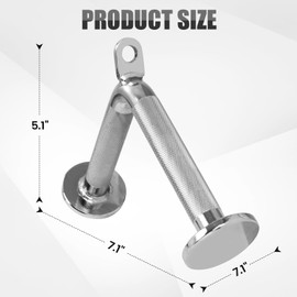 E.T.ENERGIC V-Shaped Bar, V Bar LAT Pull Down Straight Rotating Bar Cable Machine Attachment for Weight Workout Tricep Pull Down Attachment for Home Gym