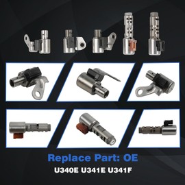 CYCWER U340E U341E U341F 5pcs CTV Transmission Solenoids Fit for 2009-2022 Corolla 1.8L, Fit for 2016-2020 Yaris 1.5L, Replace OE U340E U341E U341F