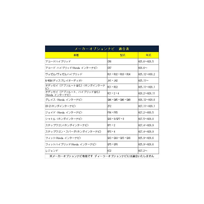 [T8-00E] Honda Manufacturer Option InterNavi Only, Can Watch TV While