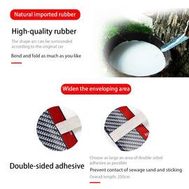 JNNJ Car Front Bumper Protector, 2.5M Front Lip Spoiler, Auto Splitter Body Spoiler Skirt Rubber Bumper Lip Trim Spoiler, Universal Exterior Soft Rubber Decoration Accessories for Cars(Black)