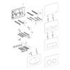 Geberit Kappa20 115228111 2-Flush Actuator Plate Alpine White