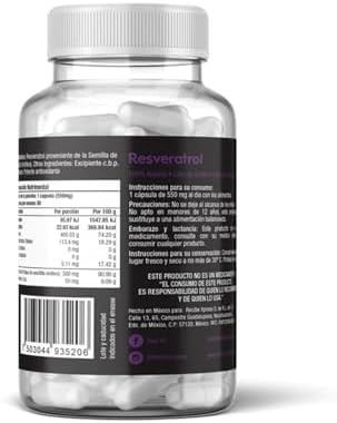 RESVERATROL 60 CAPSULAS - SKIN VIT SÚPER PREMIUM