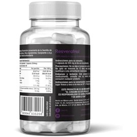 RESVERATROL 60 CAPSULAS - SKIN VIT SÚPER PREMIUM
