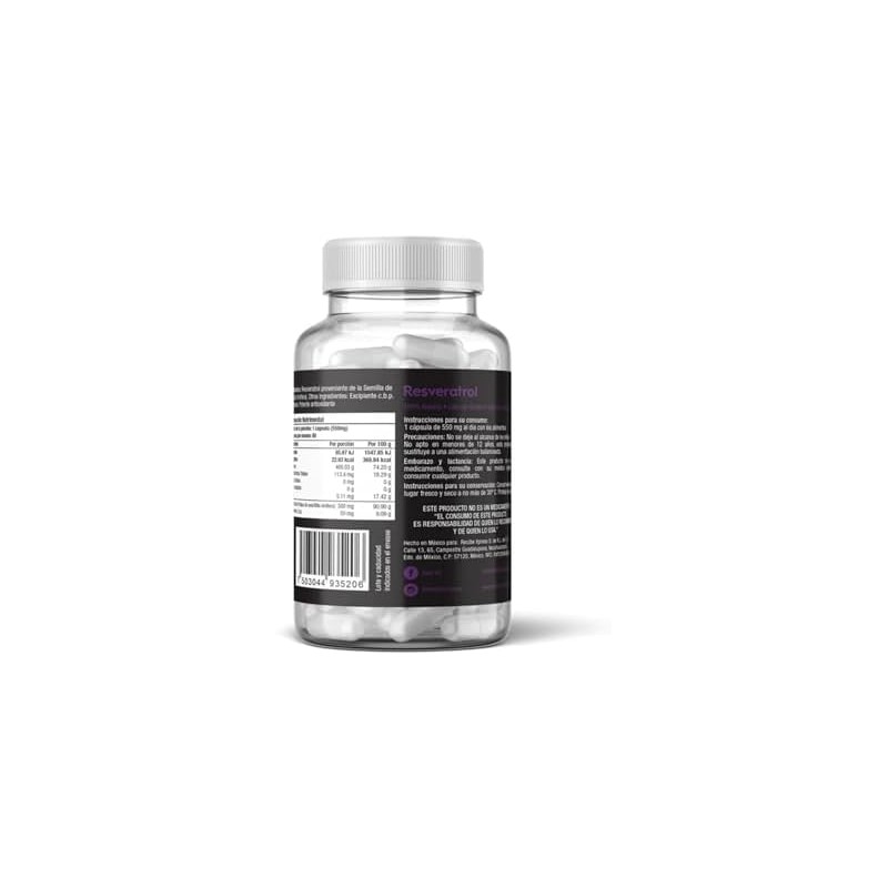 RESVERATROL 60 CAPSULAS - SKIN VIT SÚPER PREMIUM