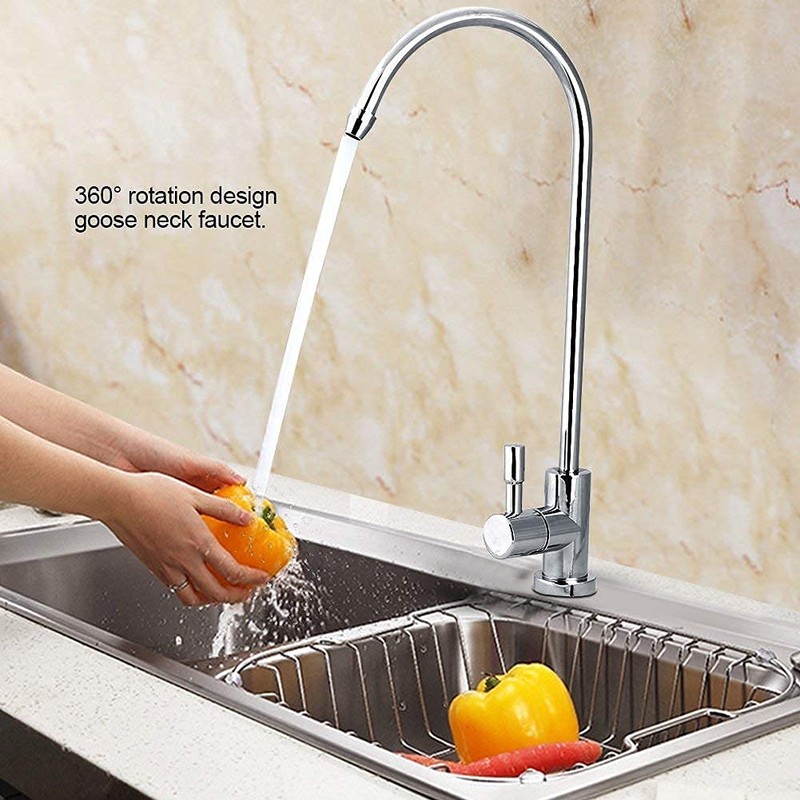 Kitchen Tap Stainless Steel 360 Degree Rotatable Tap Chrome Reverse