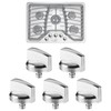 5 Pack WB03X25796 WB03T10326 Gas Cooktop Knob, Range Burner Stove