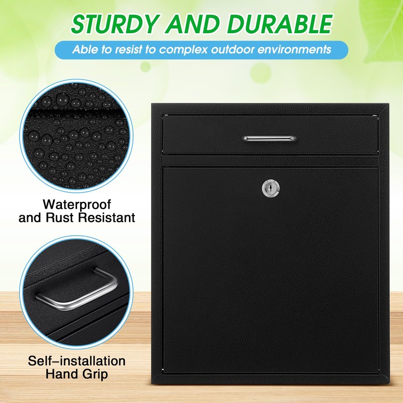 Yaocom Locking Mailbox with Key for Outdoor 14 x 12