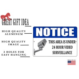 Warning Notice Camera Video Surveillance Metal Tin Sign Business Retail Store Home