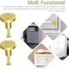 8PCS Brass Gold Cabinet Knobs, 25mm Small Round Dresser Knobs,