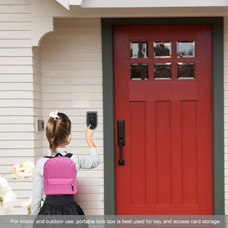 Key Lock Box,10 Buttons Password Key Lock Box Wall Mount