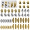 Spinner Blades for Lure Making,50pcs Easy Spin Colorado Willow Blades