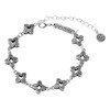YUNCHUANG Girls Vintage Distressed Four Leaf Clover Bracelet