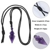 mookaitedecor Natural Purple Amethyst Crystal Necklace for Women Men Crystal