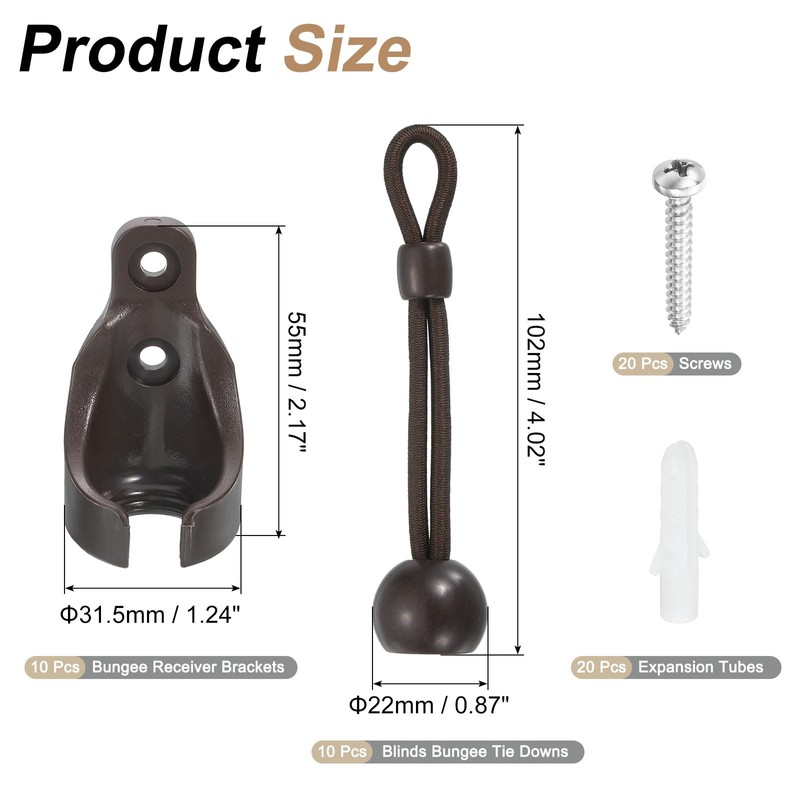 sourcing map 10Set Universal Sun Shade Replacement Parts, Bungee Tie