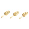 Zerodeko 3pcs Quality Small Tea Spoons Metal Leaf Scoop Bean