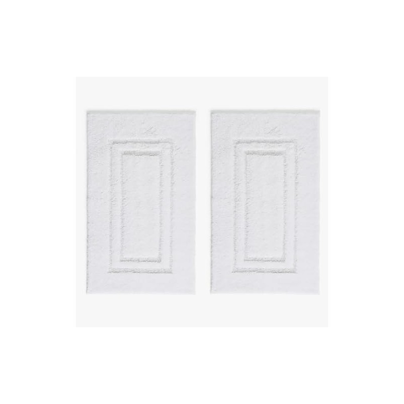 TEXTILESY 2 Piece 100% Cotton Bath Mats Luxury Terry Towelling