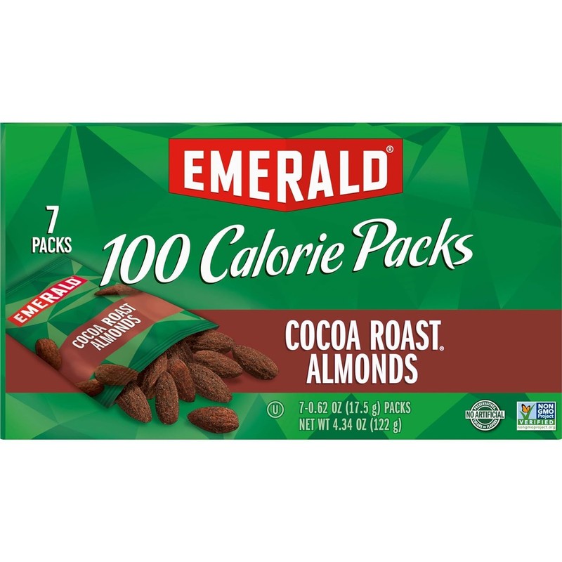 Emerald Cocoa Roast Almonds, Dark Chocolate, 100 Calorie Pack, 4.41