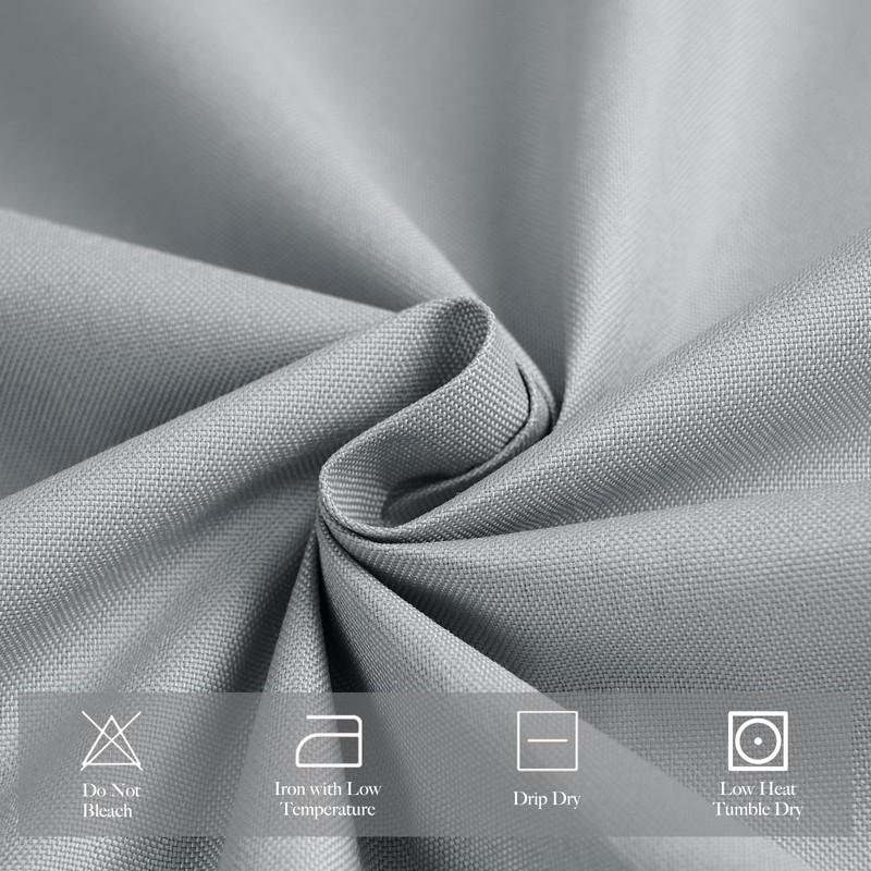 Zdada Grey Table Cloth 150x260cm(59x102Inch) Rectangular Polyester Tableclothes Washable Table