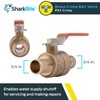 SharkBite 3/4 Inch Crimp Ball Valve, Brass Plumbing Fitting, PEX