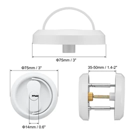 PATIKIL Stainless Steel Deadbolt Lock, Single Cylinder Dead Bolt Locks Modern Round Dead Lock for Exterior Keyed Front Entry Door Pick Resistant Security, White