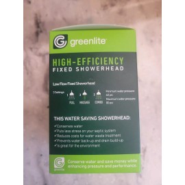 Greenlite NEW Greenlite Water Saving Fixed Shower Head 1.5 gal/min