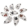 9PCS PU Leather Embroidery Waterproof Golf Putter Head Cover Iron