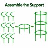 3-Tier Plant Support Rings for Potted Plants – 9-Piece Green