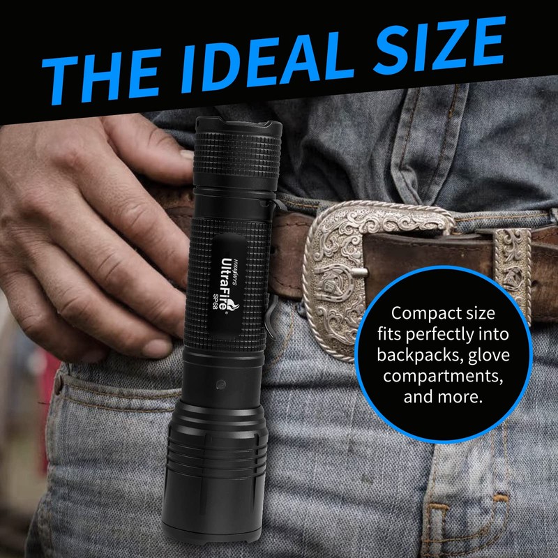 UltraFire Mini LED Torch 650 Lumen Zoomable 5 Modes AAA