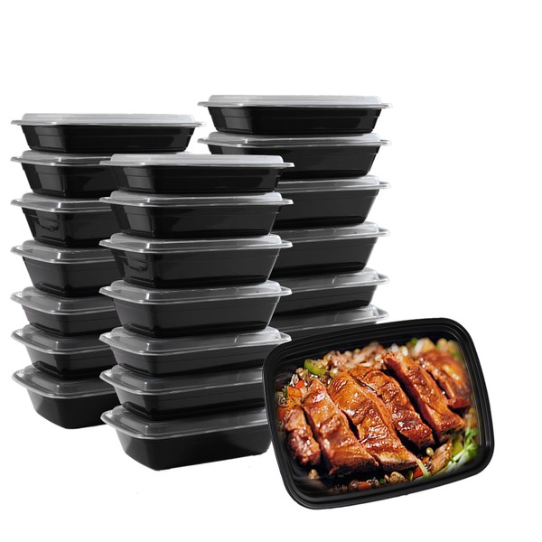 50 pack of Reusable Bento Box Spillproof Plastic Safe Lidded