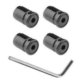 EMSea Pack of 4 Car Tyre Valve Covers, Car Tyre Anti-Theft Valve Cover, Car Dust Protection, Accessories for Most Vehicles, Cars, Trucks, ATV, MTV, 13.5 x 9.5 mm, Black