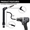 105° Angle Screwdriver Attachment Adapter, 14-Piece Angle Screwdriver Attachment Set,