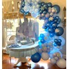 Light Blue Navy Blue Party Balloons, 60pcs 12 inch Metallic