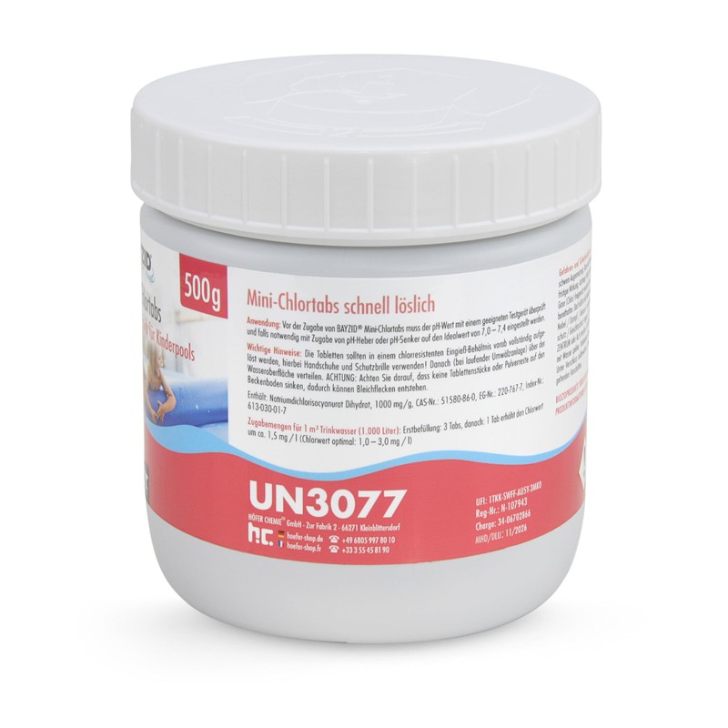 500 g Bayzid® Mini Chlorine Tablets 2.7 g Quick Dissolving
