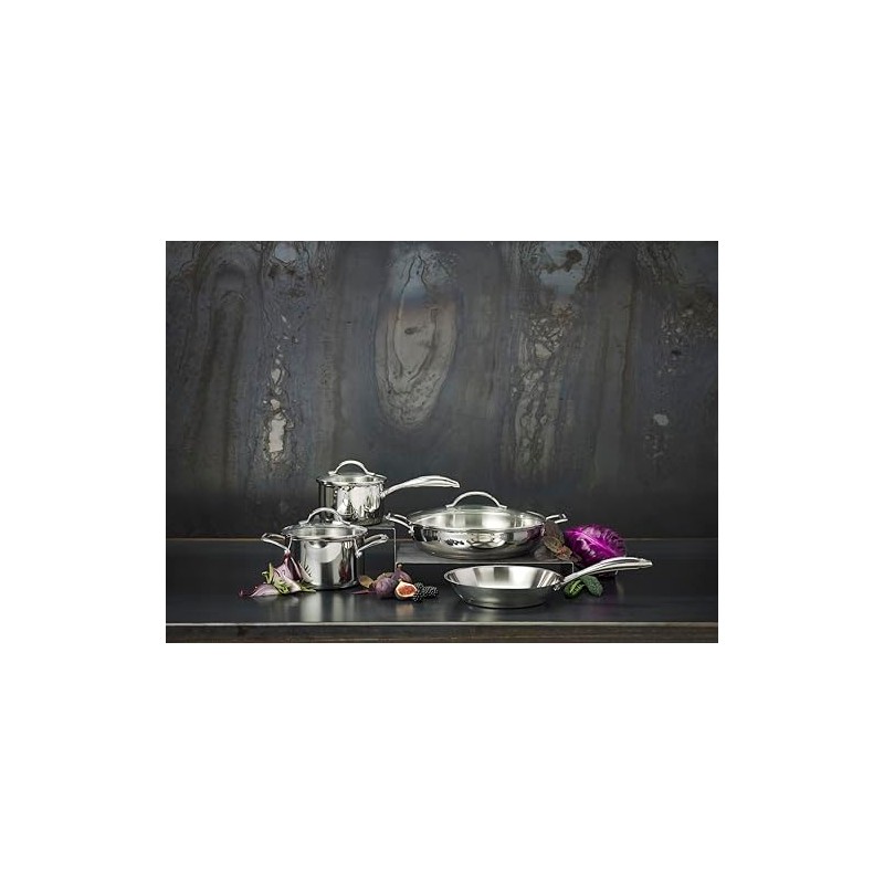 Scanpan STS Stainless Steel 1.2QT Saucepan with Lid, 18/10 Stainless