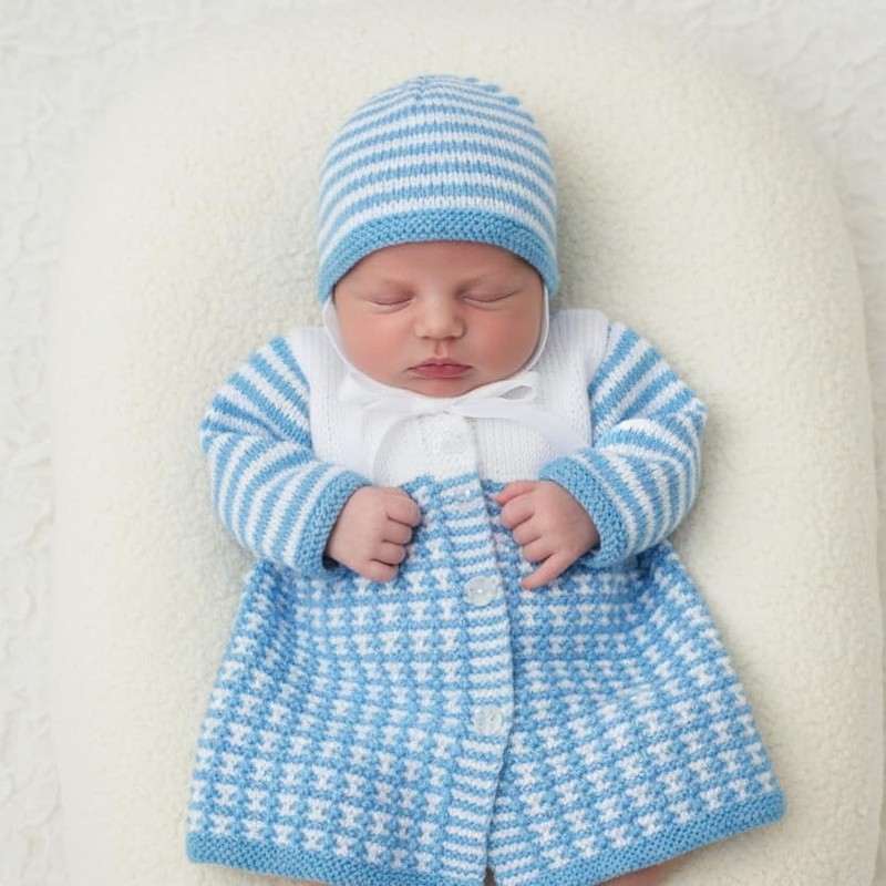 ShiFio's Patterns Knitting Pattern for Baby Cardigan, Hat and Leggings,