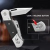 Folding Utility Knife with Sheath and 10 Razor Blades, Heavy