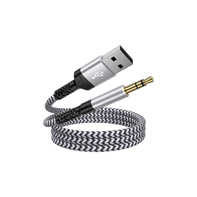 Cable USB a conector de audio AUX macho de 3.5mm,