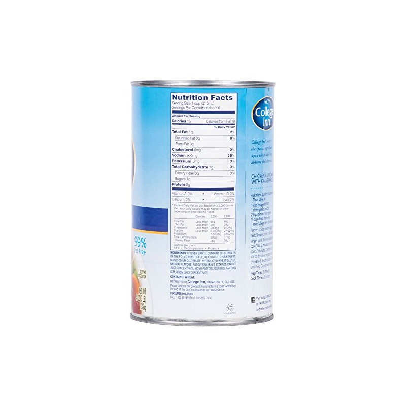 College Inn 48 oz. Can Chicken Broth - 12/Case By