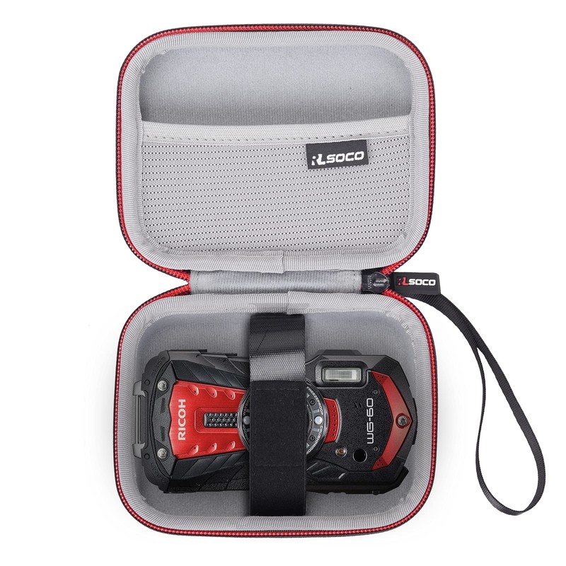 RLSOCO Case for Ricoh WG-80/WG-70/WG-60/WG-6 Orange Digital Camera, black, Bag