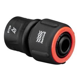Fiskars Hose connection, universal size, diameter 19 mm (3/4 inch), FiberComp, 40 g, black/red, STOP, 1054790