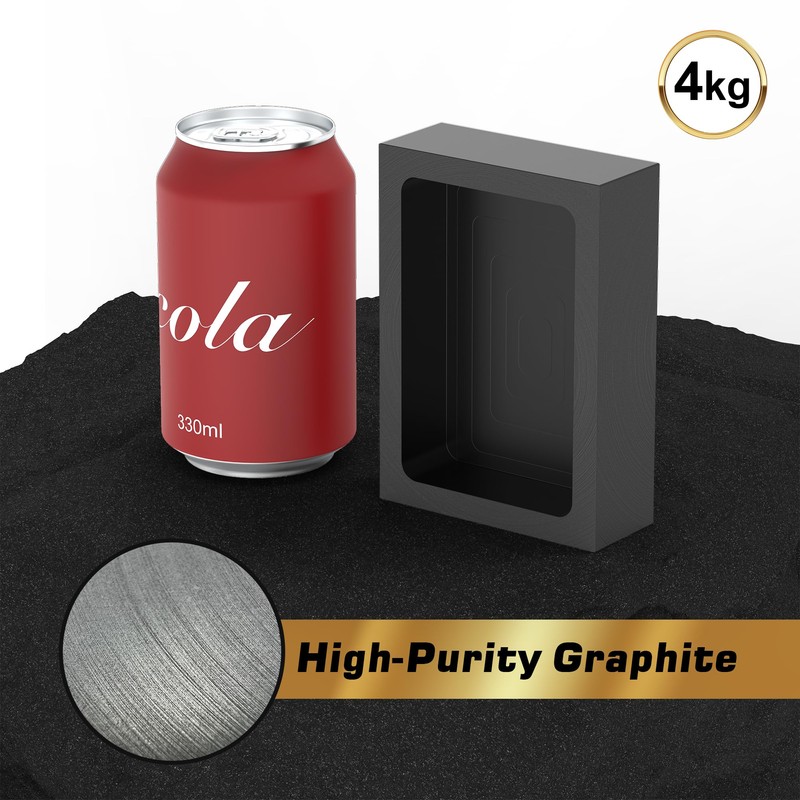 MMasters 4kg Premium Graphite Ingot Mold for Metal Casting -