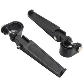 EATAKWARD Universal Motorcycle Foot Pegs Highway Pegs, Footpeg U clamp Replacement for 1 Inch to 1-1/4 Inch Engine Guard Crash Bar (Black)
