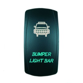 STVMotorsports Laser Green Rocker Switch Bumper Light 20A 12V On/Off LED Light